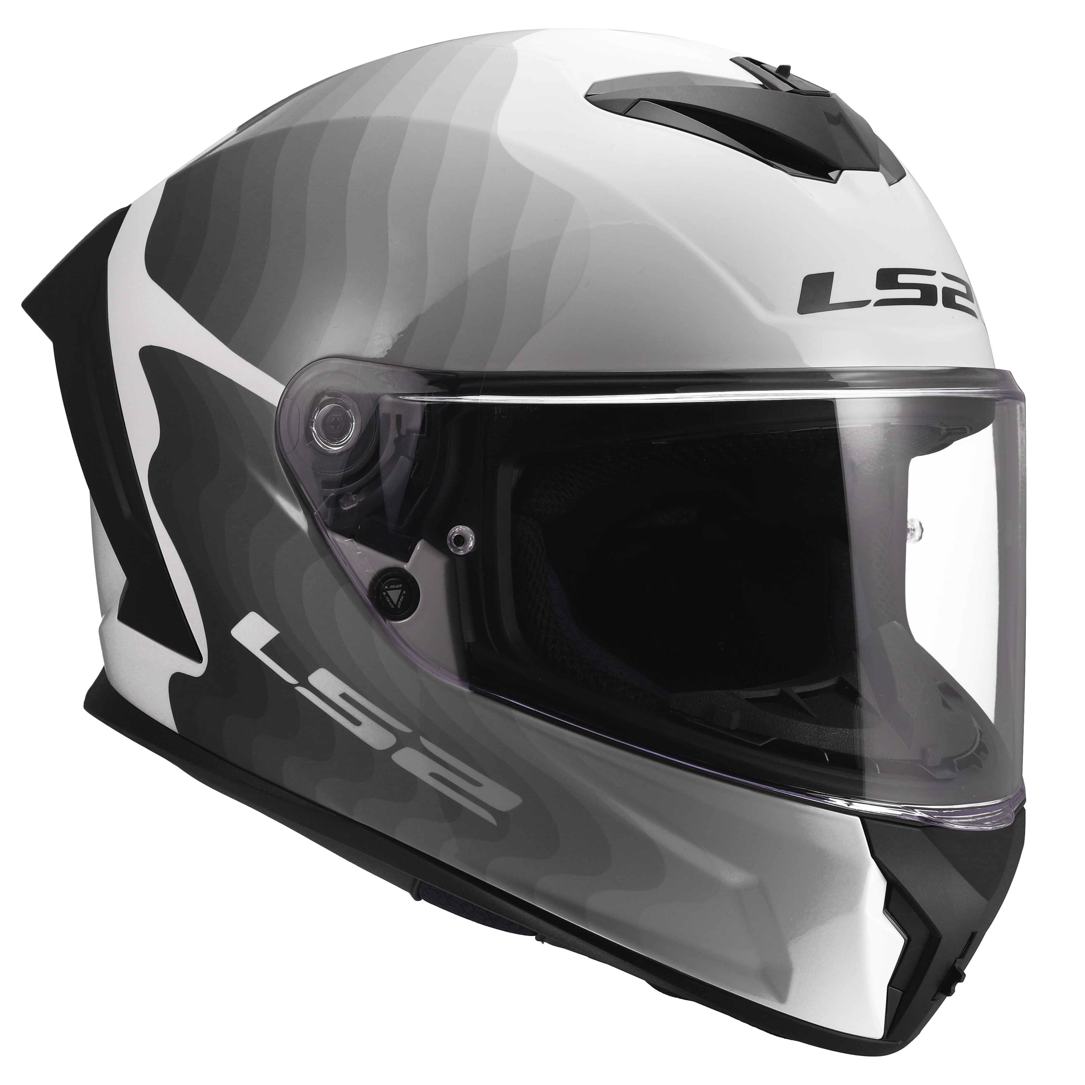 LS2 FF820 RAPID III FLOW WHITE GREY  168200302 (8)